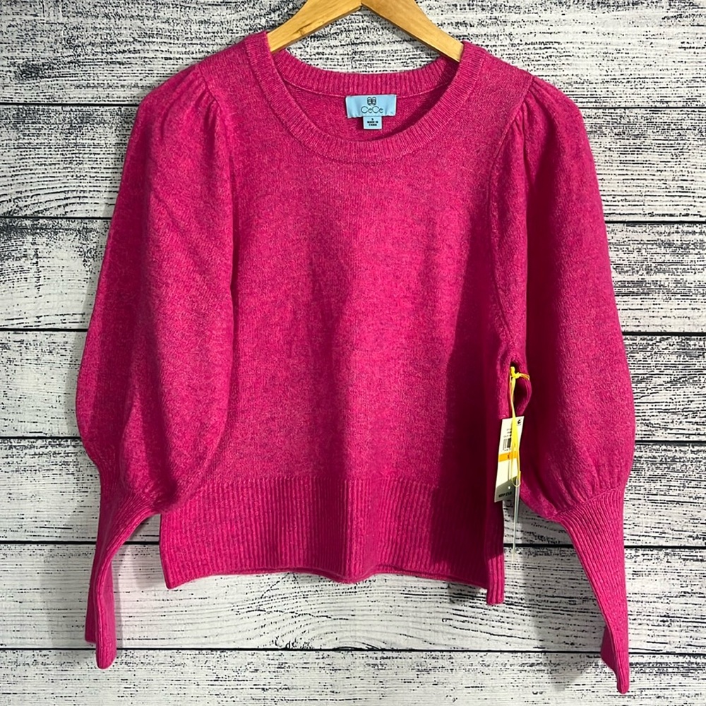 NWT-CeCe-Long Sleeve Crew Neck Sweater
